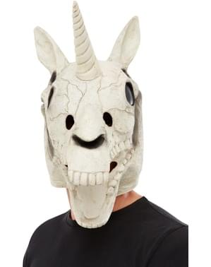 Maschera Unicorno cranio in lattice per adulto