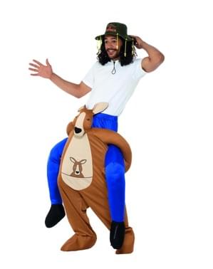 Ride On Känguru Maskeraddräkt för vuxen