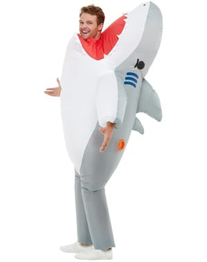 Opblaasbare haai kostuum voor volwassenen