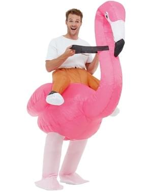 Costum gonflabil de flamingo pentru adult