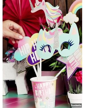 8 Μεγάλα Ποτήρια Happy Unicorn - Unicorn