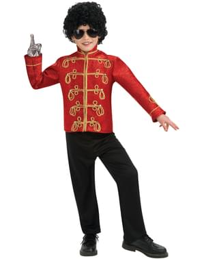 Rode jas Michael Jackson militair deluxe voor jongens