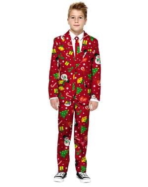 Opposuits Jule Jakkesæt til drenge i rødt