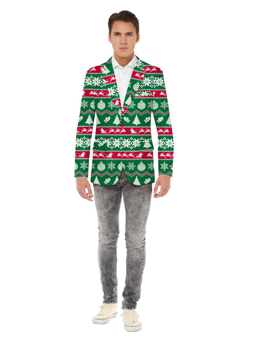 Opposuits Jul jacka vuxen i grönt