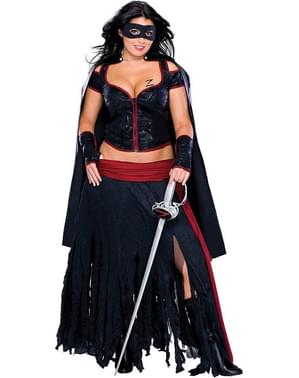 Størrelse L Sexy Zorro Damekostyme