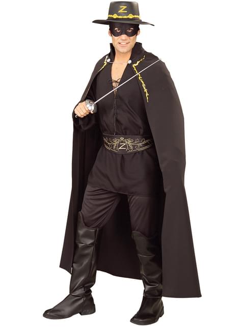 Cape Zorro deluxe voor volwassenen. Volgende dag geleverd Oogmasker zorro voor mannen. Volgende dag geleverd | Funidelia