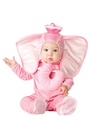 Roze olifantje kostuum voor baby's