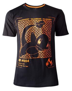 Charmander Silhuett T-Skjorte til Menn - Pokémon