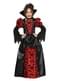Costum de vampiriță gotică roșu cu negru pentru fată