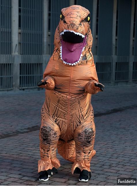 Opblaasbaar dinosaurus kostuum van T-Rex voor - Jurassic World. Volgende dag geleverd | Funidelia