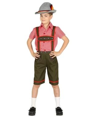 Kostum Bavarian Hijau untuk anak laki-laki