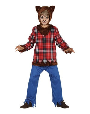 Çocuklar için korkunç kurt adam kostümü