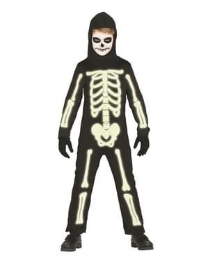 Disfraz de esqueleto brillante en la oscuridad infantil