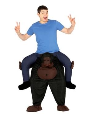 Disfraz de gorila porteador ride on para adulto