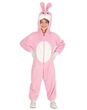 Çocuklar için sevimli pembe tavşan kostümü