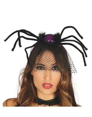 Purple spider headpiece with veil