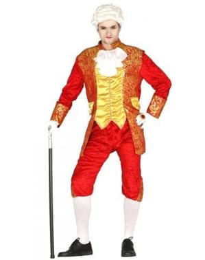 Fantasia de marquês vermelho para homem