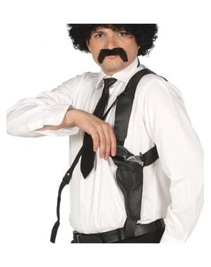 Mafia eller politi skulderveske med pistol