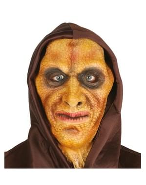 Máscara de hombre lagarto de látex con capucha para adulto