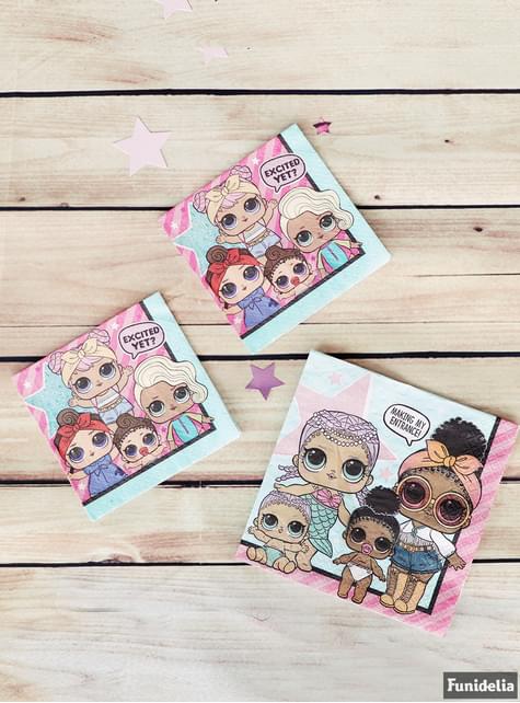 Sæt med 16 LOL Surprise servietter