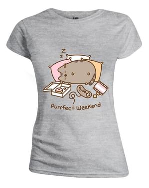 Pusheen ženska majica siva