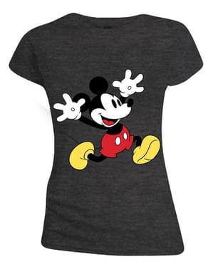 ग्रे - डिज्नी में महिलाओं के लिए मिकी माउस टी-शर्ट