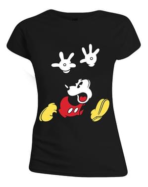 T-shirt de Mickey Mouse preta para mulher - Disney
