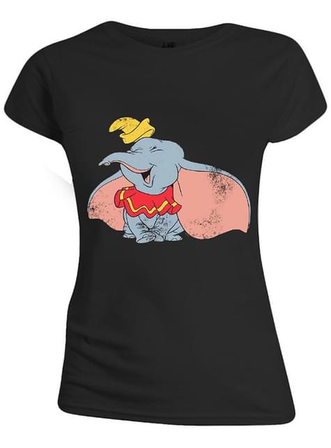 Dumbo T Skjorte til Dame i Svart Disney til ekte fans Marvel T skjorter til ekte fans | Funidelia