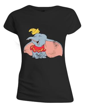 T-shirt de Dumbo preta para mulher - Disney