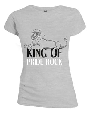 Сива дамска тениска на „Цар Лъв“ – Дисни
