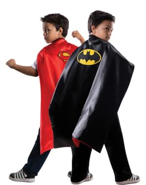 Anak Laki-Laki Reversibel Superman Batman DC Comics Cape