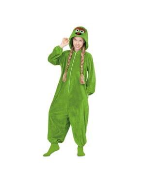 Sesame Street Oscar the Grouch Onesie Costume for Adults