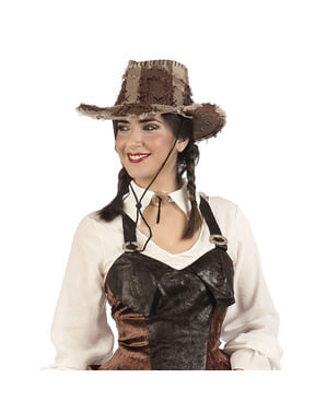 Costume da cowgirl bandita grigio per donna