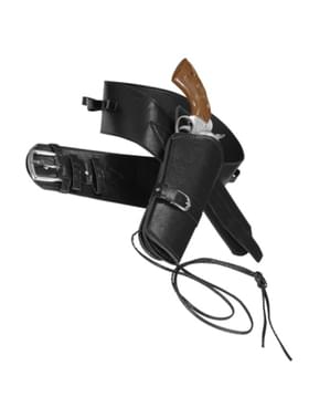 Mens Black Pistol Holster Belt