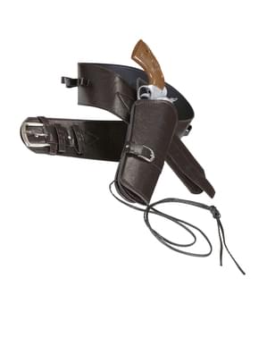 Centură cu teacă pentru pistol maro pentru bărbat