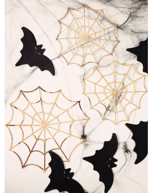 Toile d'araignée en papier doré