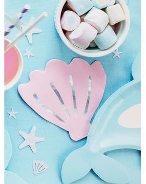 20 Serviettes en papier cocktail coquillage (13 cm)