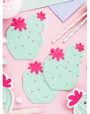 20 servilletas de cóctel de cactus (11 cm)