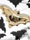 6 Fledermaus Pappteller gold (37 cm)