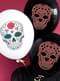 6 Catrina balloons in black - Día de los muertos - for parties