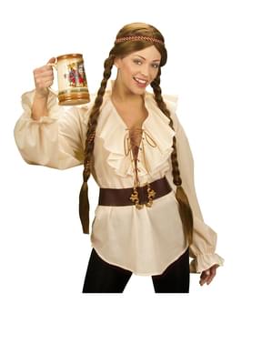 Camicia beige da pirata da donna