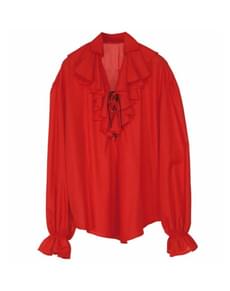 Camicia rossa da pirata da donna
