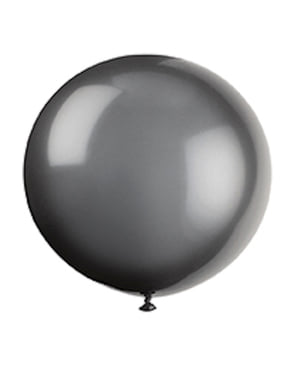 6 balon hitam untuk Halloween (91 cm)