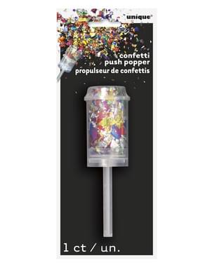 Mini Konfetti-Kanone gold und bunt