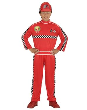 Erkek yarış arabası sürücüsü kostüm