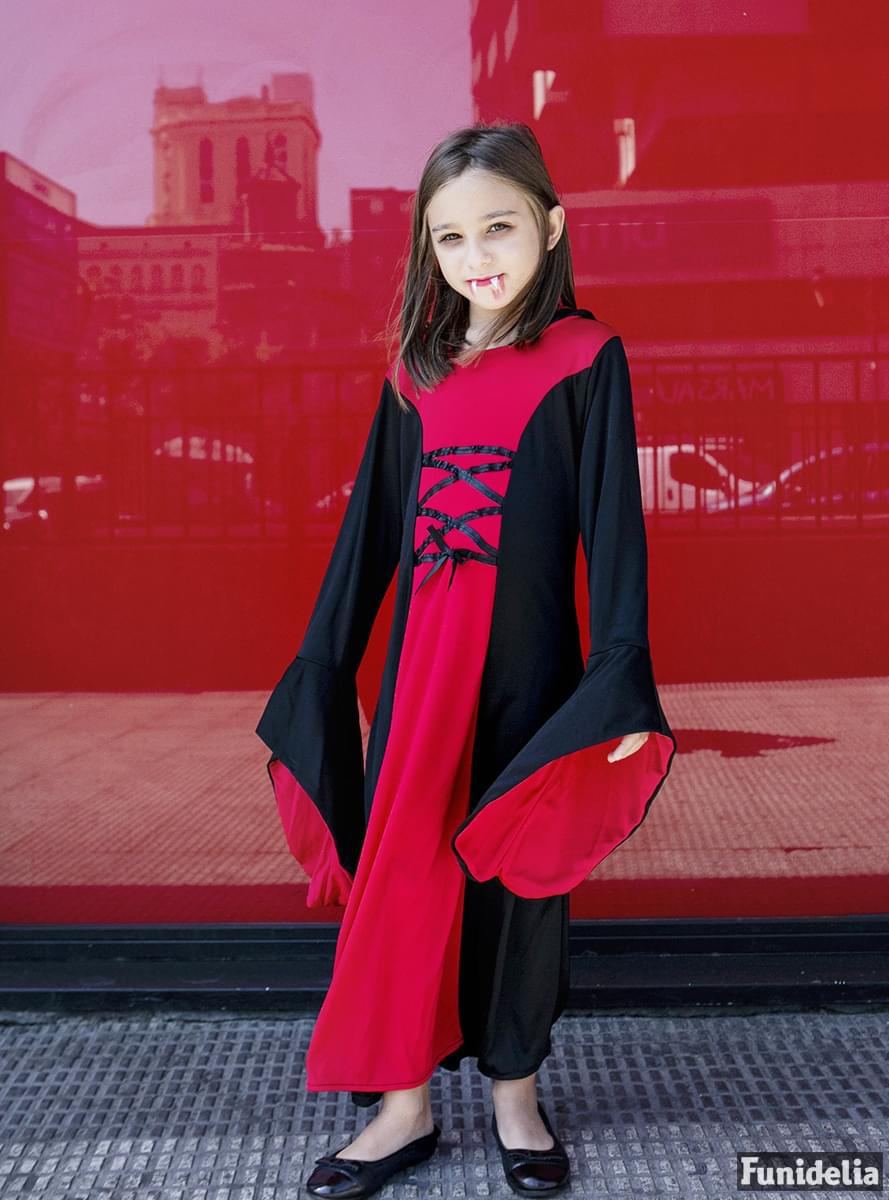 Vampyrdame kostyme for jente
