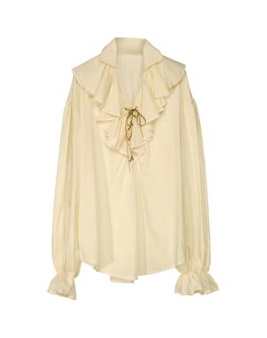 Camicia pirata beige da uomo taglie forti