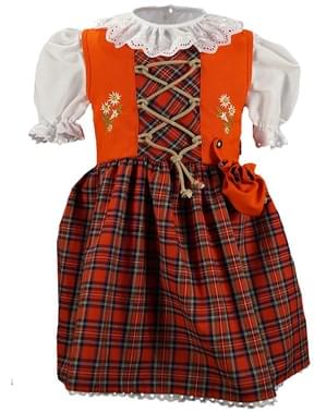 Баварска дриндл носия за Октоберфест в червено за момичета