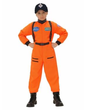 Astronauten Kostüm orange für Jungen