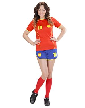 Spansk fotbollsspelare Maskeraddräkt Dam